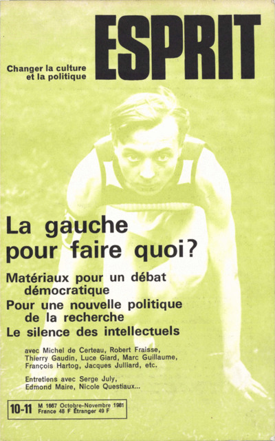 LA GAUCHE POUR FAIRE QUOI?