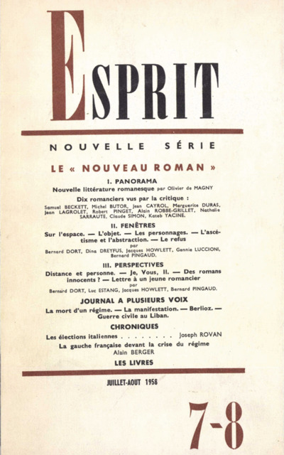 Le « Nouveau Roman »