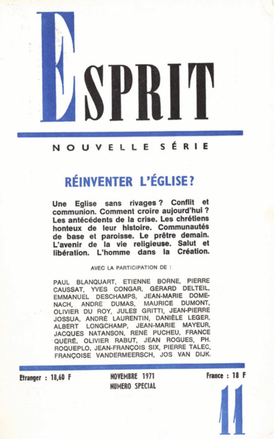 REINVENTER L’EGLISE ?
