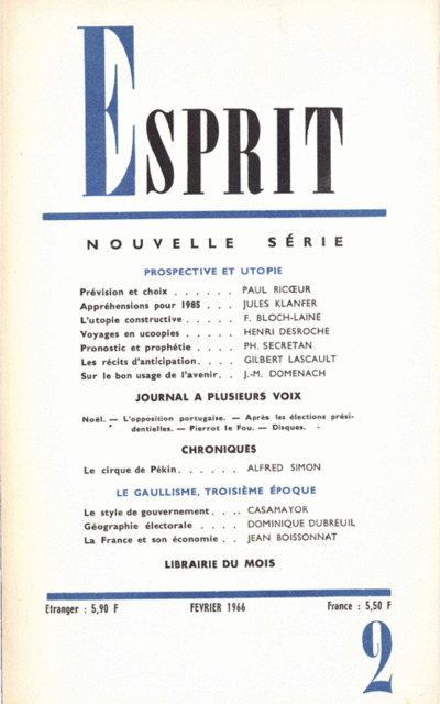PROSPECTIVE ET UTOPIE