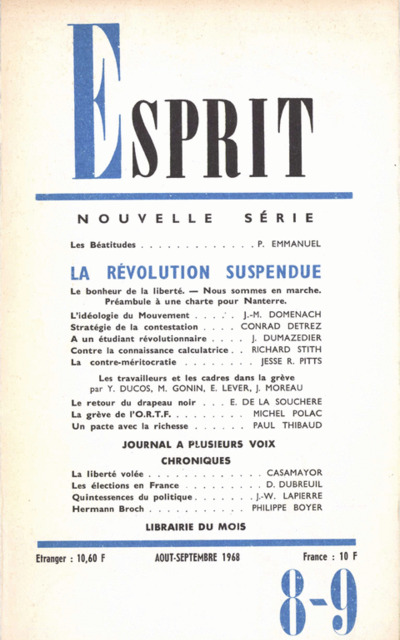 LA REVOLUTION SUSPENDUE