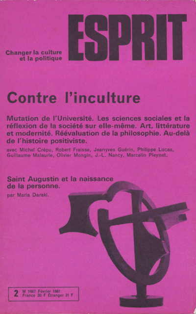 CONTRE L’INCULTURE