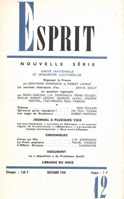 UNITE NATIONALE ET MINORITES CULTURELLES