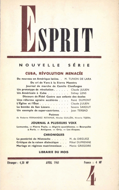 CUBA, REVOLUTION MENACEE