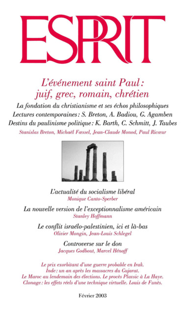 L’événement saint Paul : juif, grec, romain, chrétien