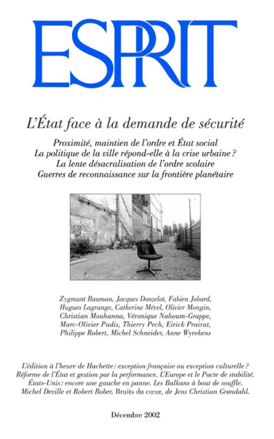 L’Etat face à la demande de sécurité