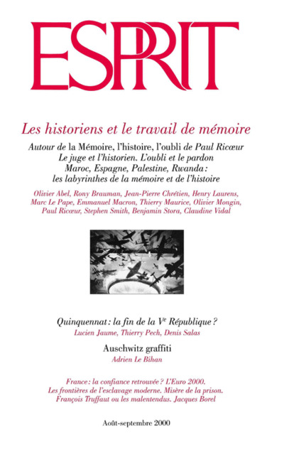 Les historiens et le travail de mémoire