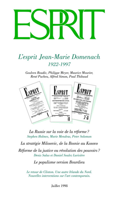 L’esprit Jean-Marie Domenach (1922-1997)