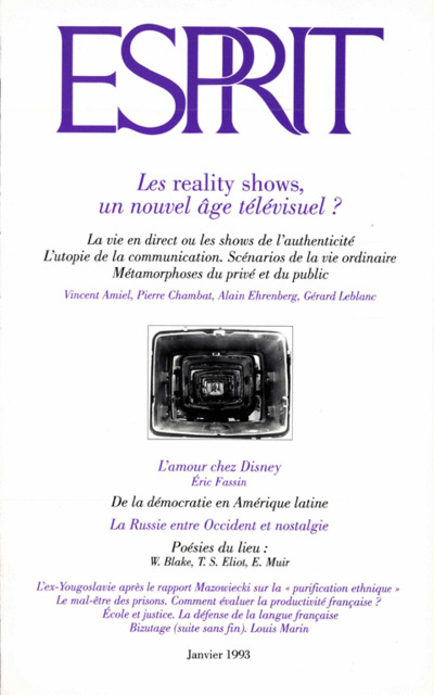 Les « reality shows » : un nouvel âge télévisuel ?