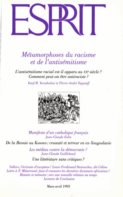 Métamorphoses du racisme et de l’antisémitisme