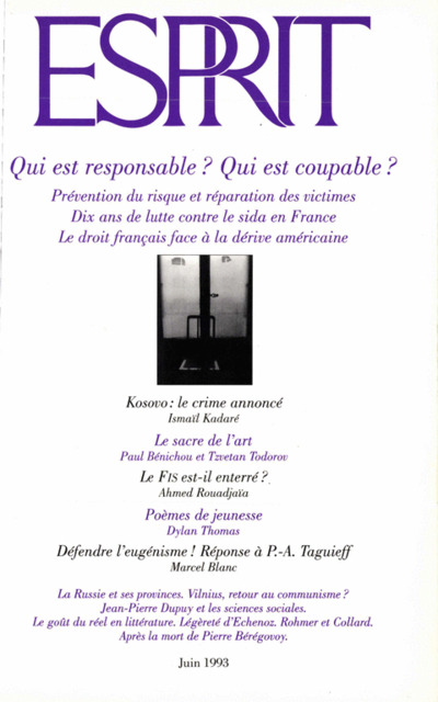 Qui est responsable ? Qui est coupable ?