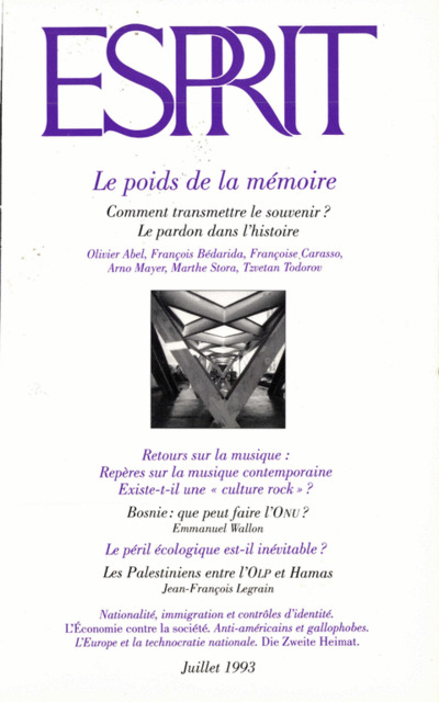 Le poids de la mémoire