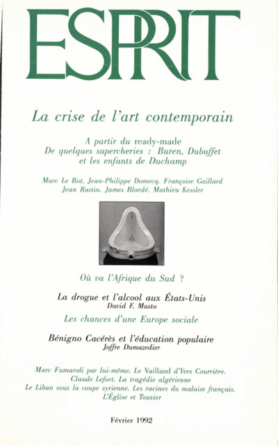 La crise de l’art contemporain