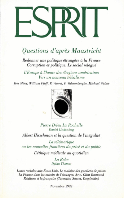 Questions d’après Maastricht