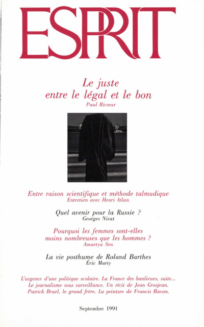 Le juste, entre le légal et le bon