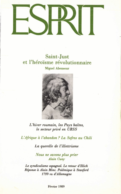 St Just et l’héroïsme révolutionnaire