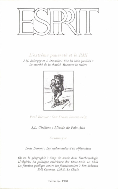 L’extrême pauvreté et le RMI