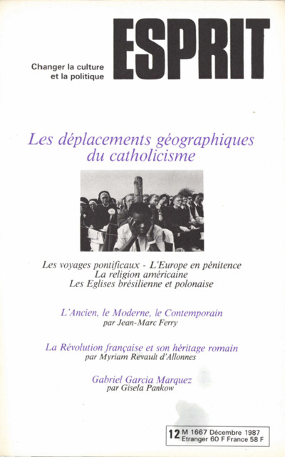 Les déplacements du catholicisme