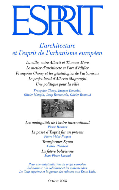 L’architecture et l’esprit de l’urbanisme européen