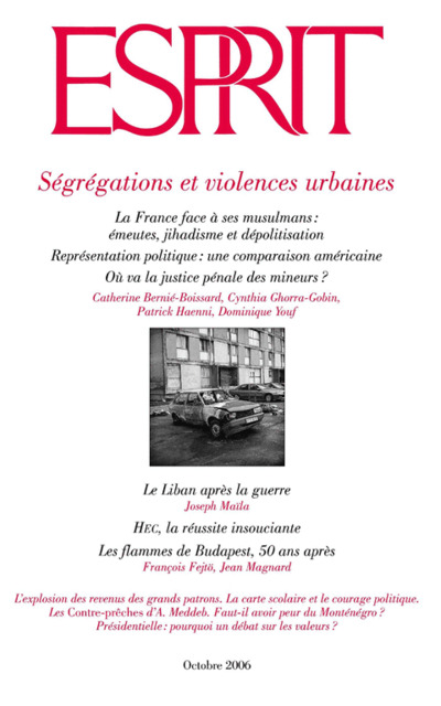Ségrégations et violences urbaines