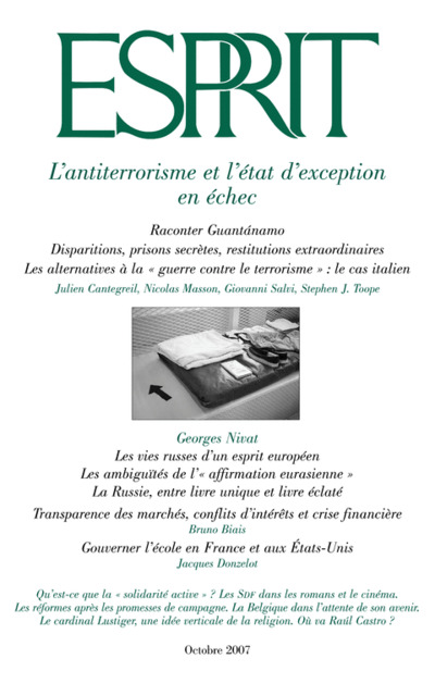 L’antiterrorisme et l’état d’exception en échec