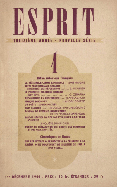 BILAN INTERIEUR FRANCAIS