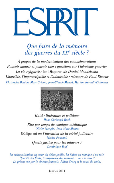 Que faire de la mémoire des guerres du XXe siècle ?