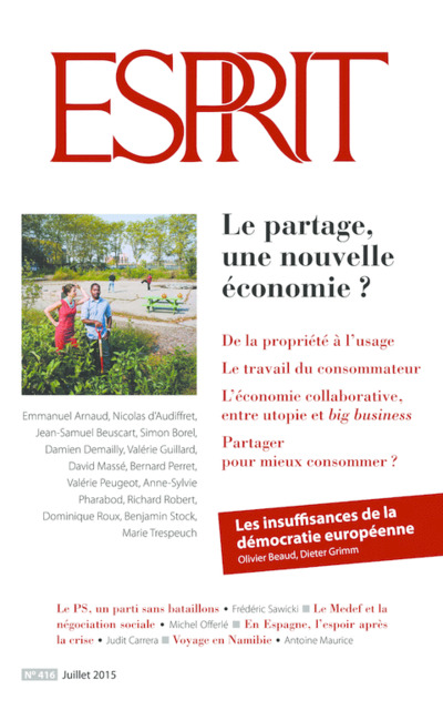 Le partage, une nouvelle économie ?