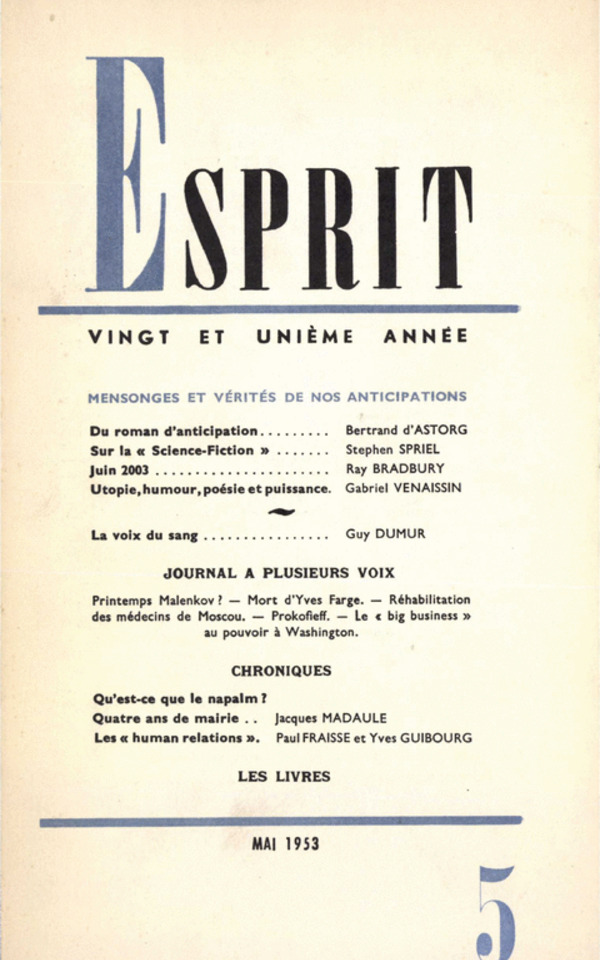 MENSONGES ET VERITES DE NOS ANTICIPATIONS