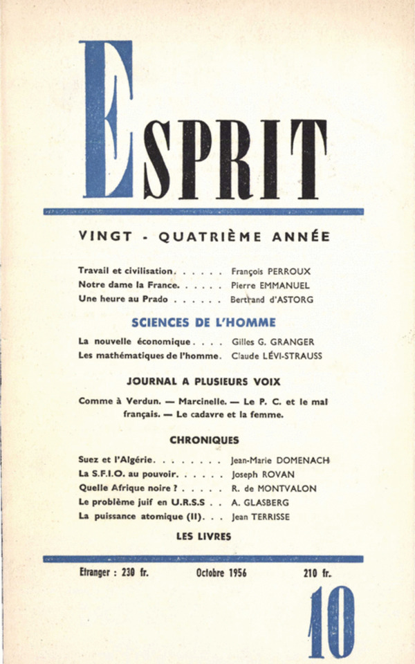 SCIENCES DE L’HOMME