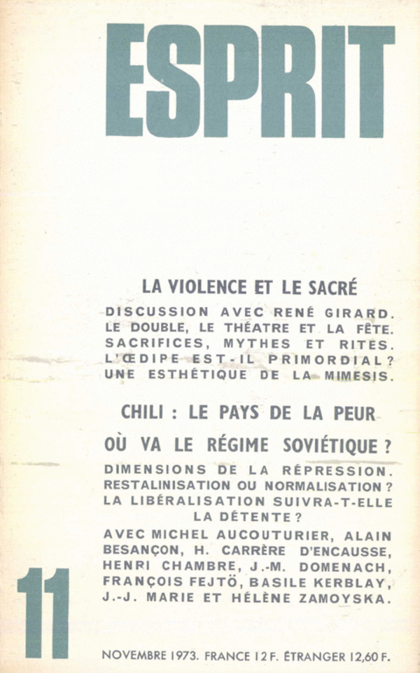 La Violence et le sacré