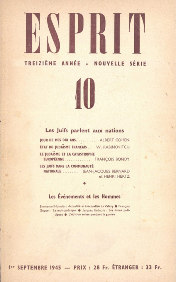 LES JUIFS PARLENT AUX NATIONS
