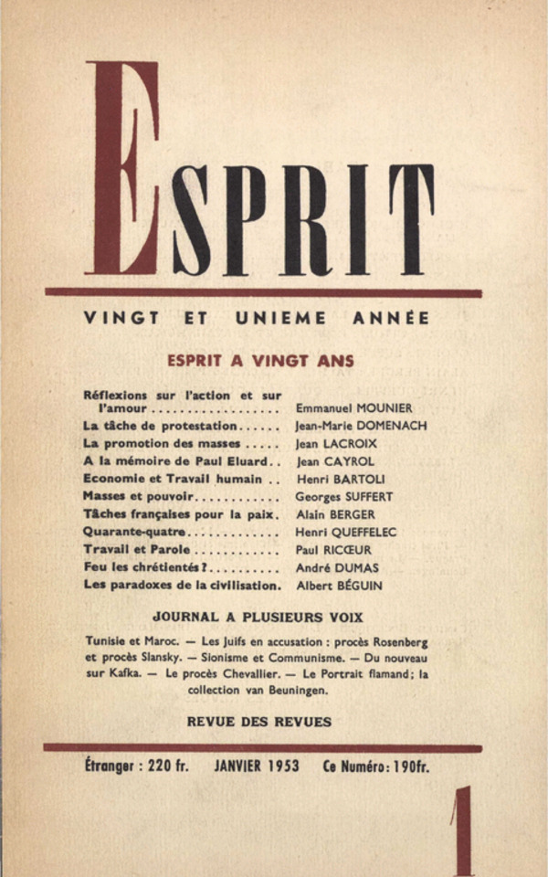 ESPRIT A VINGT ANS