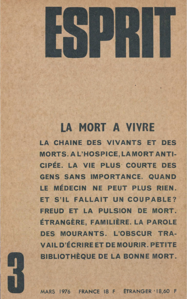 LA MORT A VIVRE