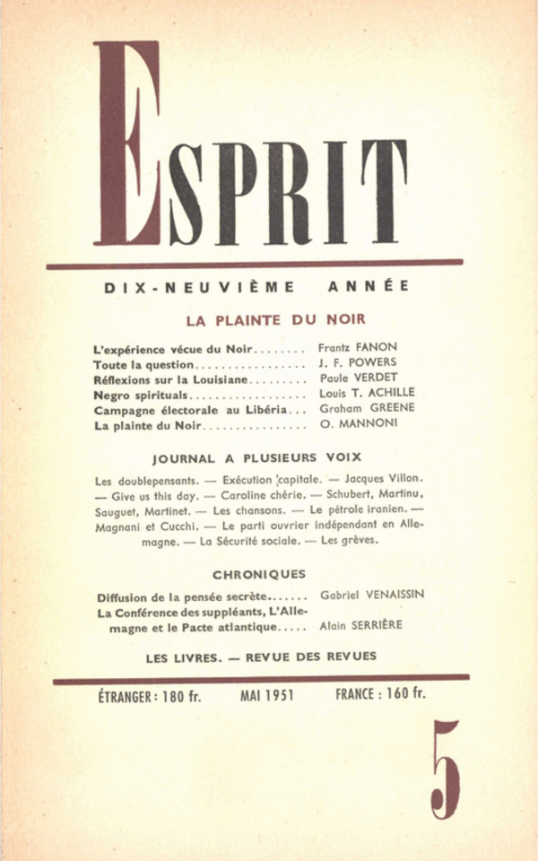 La plainte du Noir