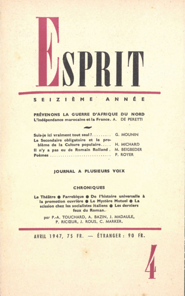 PREVENONS LA GUERRE D’AFRIQUE DU NORD