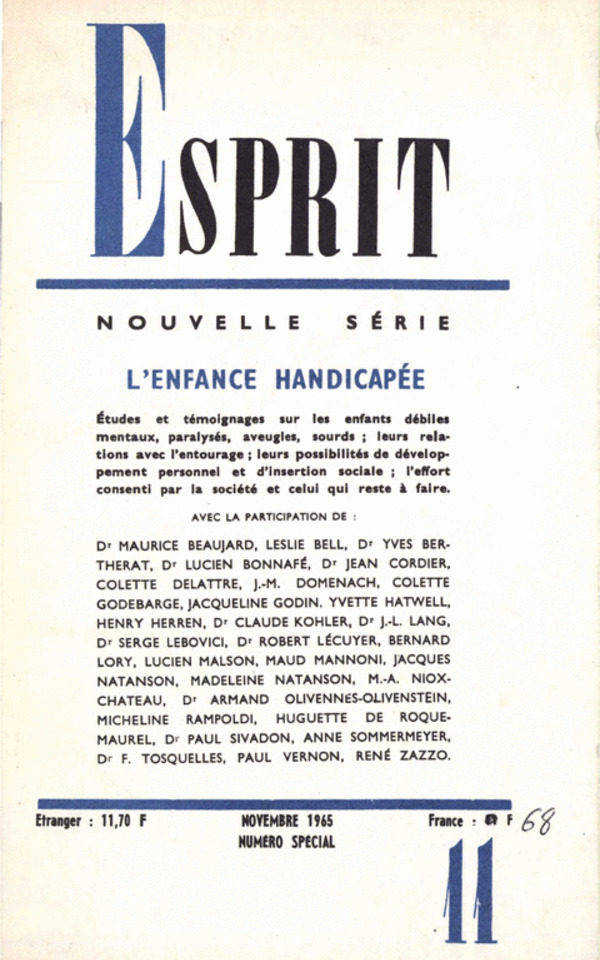 L’ENFANCE HANDICAPEE