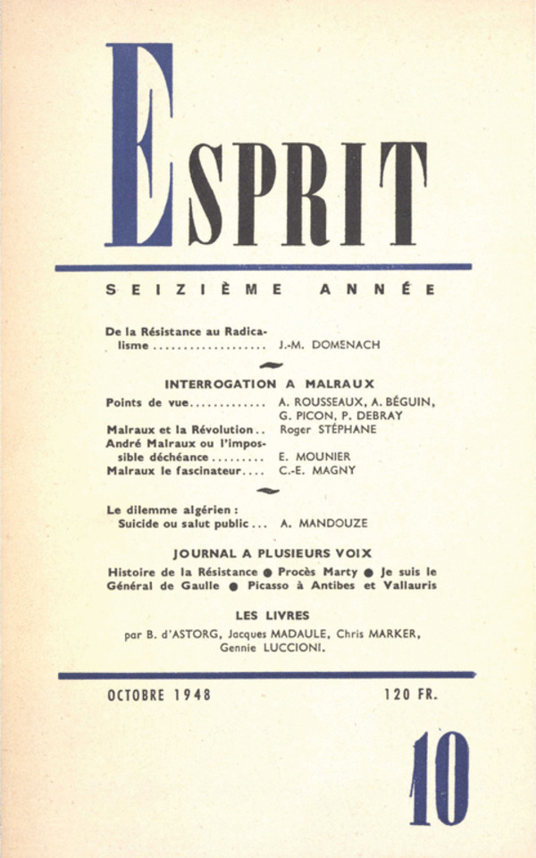 Interrogation à Malraux