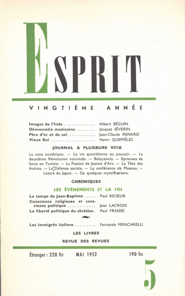 LES EVENEMENTS ET LA FOI