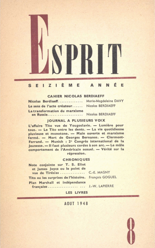 CAHIER NICOLAS BERDIAEFF