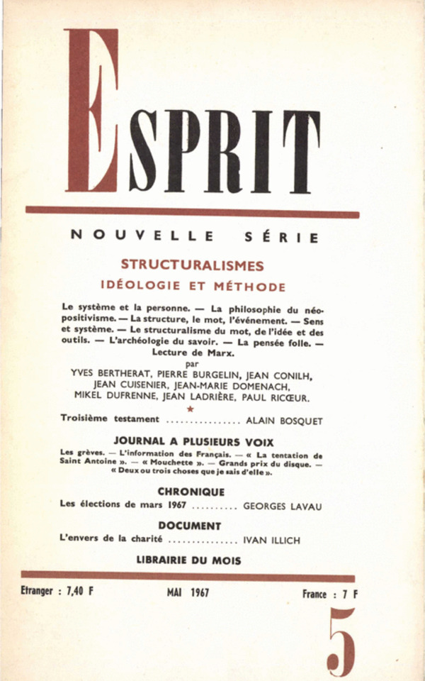 STRUCTURALISMES: IDEOLOGIE ET METHODE
