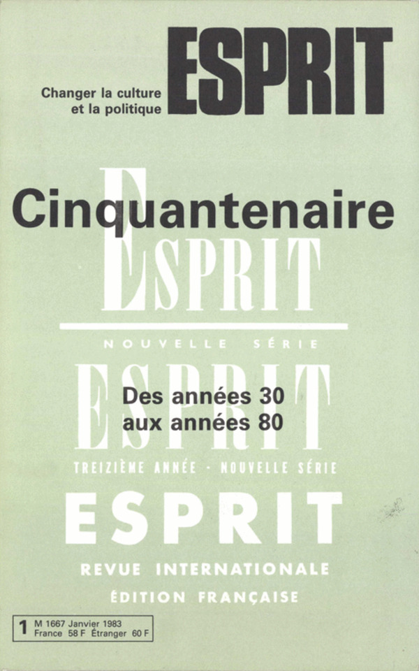 CINQUENTENAIRE, DES ANNEE 30 AUX ANNEES 80