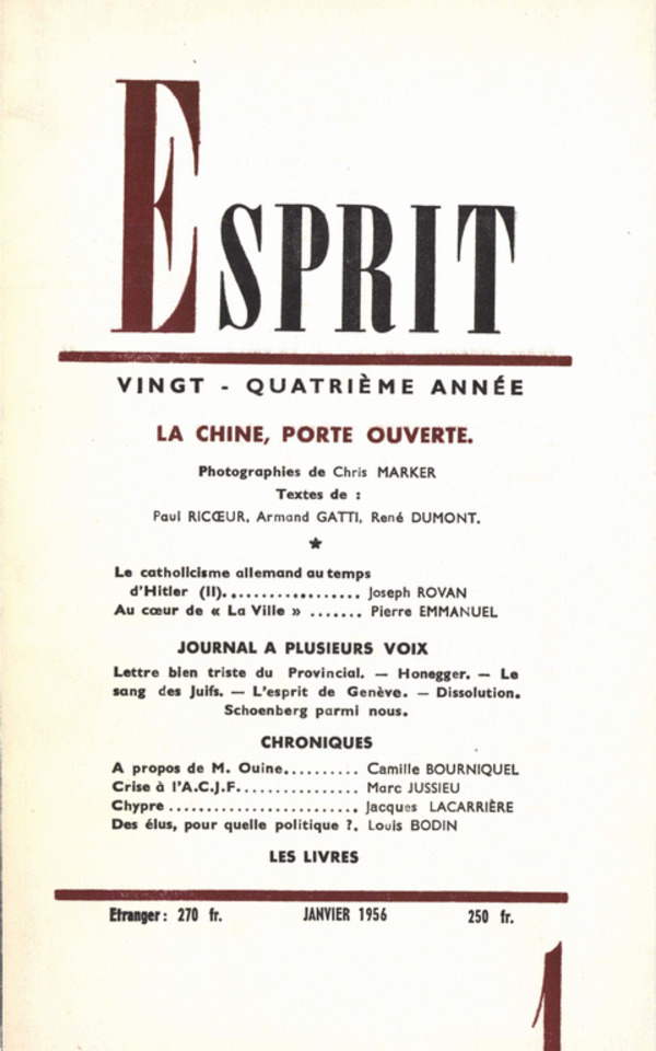 LA CHINE, PORTE OUVERTE