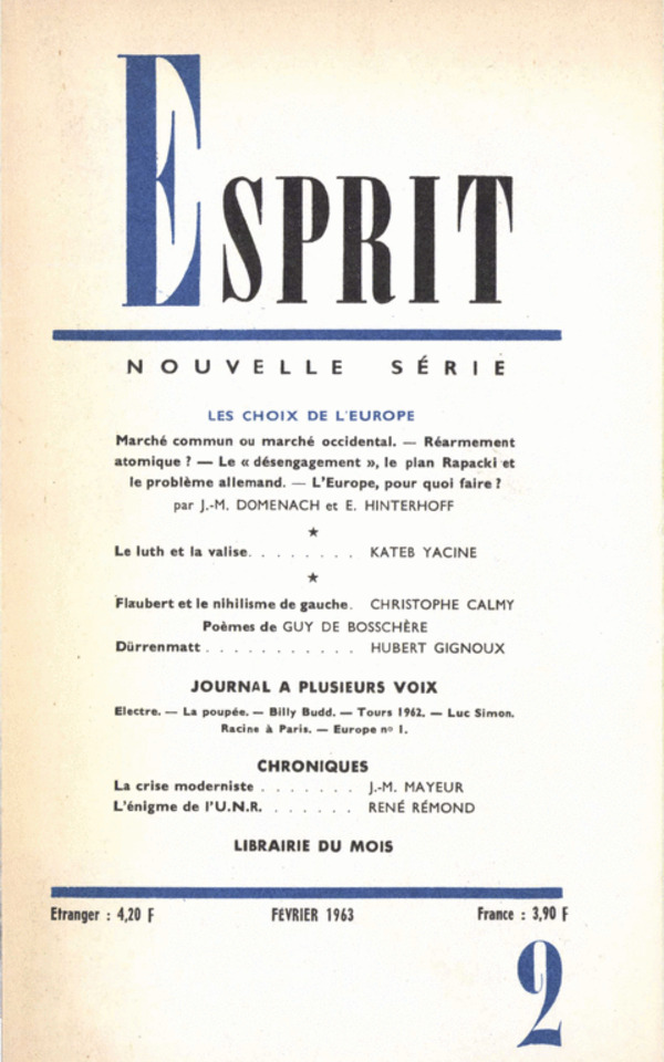 LE CHOIX DE L’EUROPE