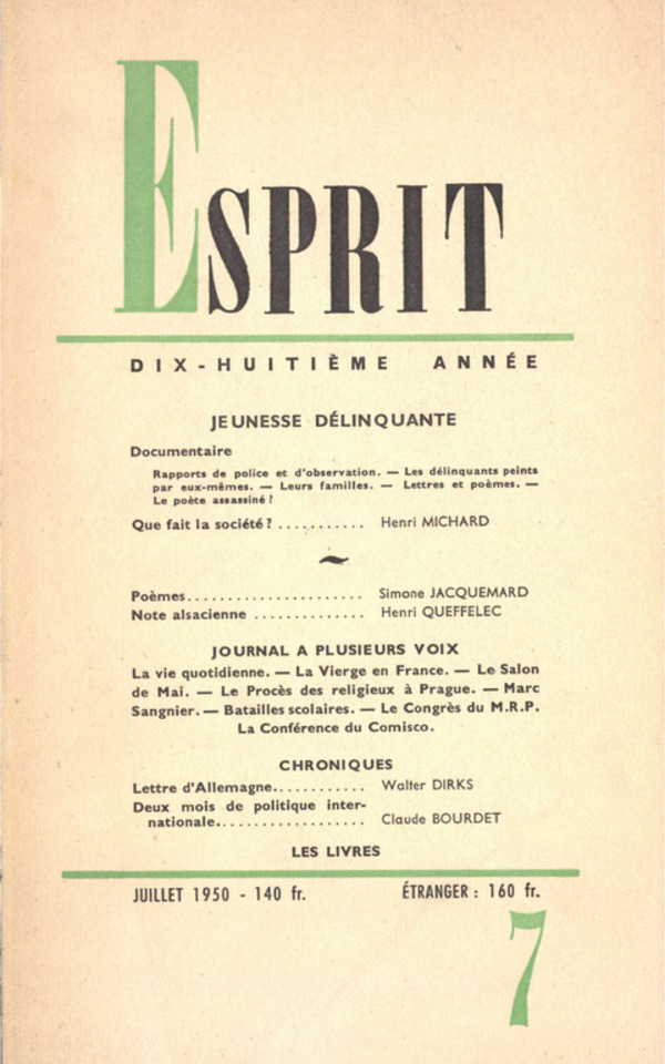 JEUNESSE DELINQUANTE