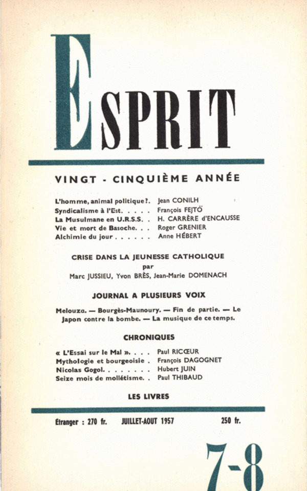 CRISE DANS LA JEUNESSE CATHOLIQUE