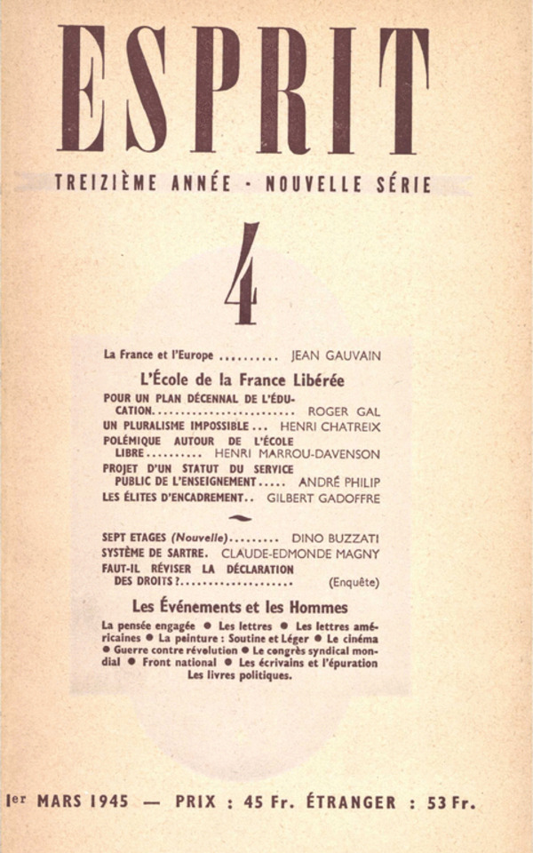 L’ECOLE DE LA FRANCE LIBEREE