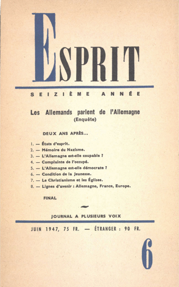 LES ALLEMANDS PARLENT DE L’ALLEMAGNE