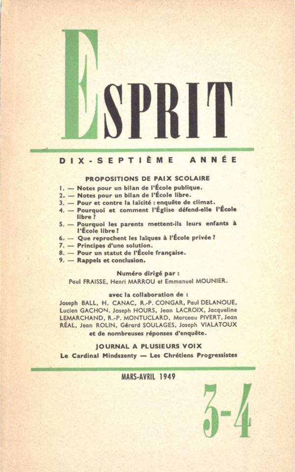PROPOSITIONS DE PAIX SCOLAIRE