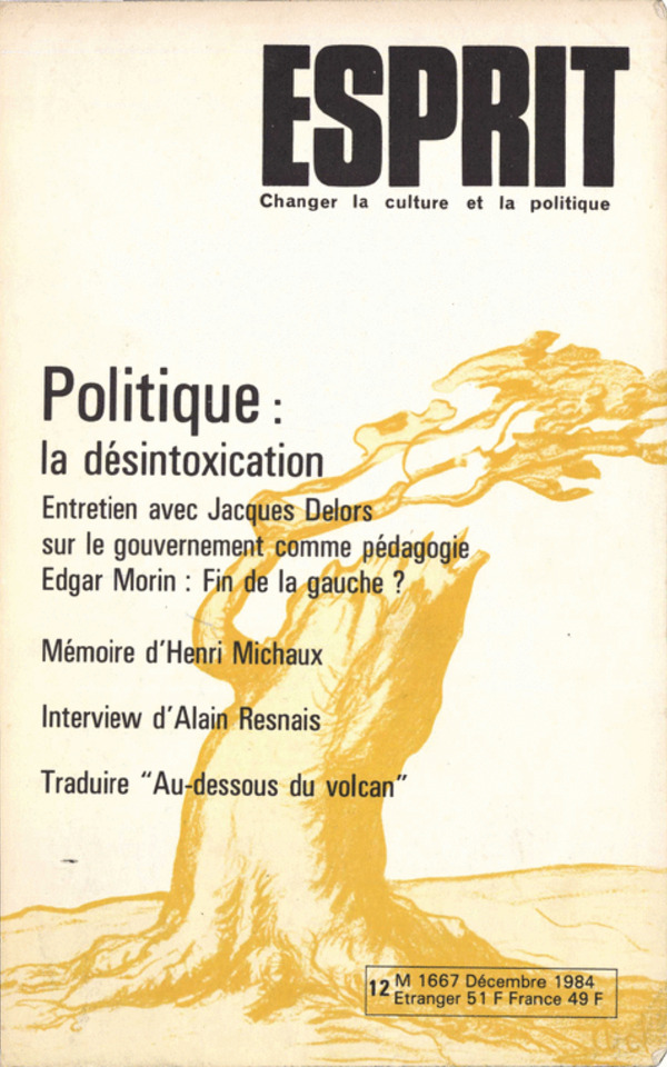 POLITIQUE: LA DESINTOXICATION?